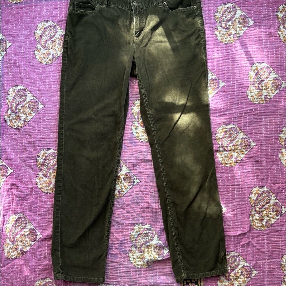 Michael Kors Olive Green Corduroy Pants